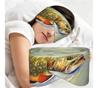 YzgWjBhd Brook Trout Fly Fishing Printed Travel Sleep Mask