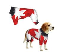YzgWjBhd Canadian Flag Printed Pet Onesie