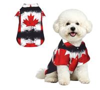 YzgWjBhd Canadian Flag Printed Pet Shirt