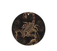 YzgWjBhd Car Air Fresheners Cards Set of 6, Gold Scorpion Printed Hanging Car Air Freshener, Funny Auto Air Freshener Paper