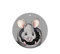 YzgWjBhd Car Air Fresheners Cards Set of 6, Grey rat Printed Hanging Car Air Freshener, Funny Auto Air Freshener Paper