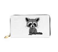 YzgWjBhd Cartoon cute raccoon Print Leather Wallet, Stylish Women's Wallet with Credit Card Holders Money Organizer