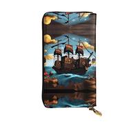 YzgWjBhd Cartoon Pirate Ship Womens Wallet, Large Credit Card Clutch Wallets for Women, Cute Multi Pocket Long Purse