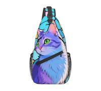 YzgWjBhd Cat Sling Bag for Men Women | Crossbody Fanny Pack with Zipper Pockets | Funny Backpack Chest Bag