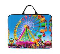 YzgWjBhd Corlorful Park Laptop Case with Accessory Pocket, Waterproof Carrying Sleeve with Handle for Men/Women, Shockproof Design