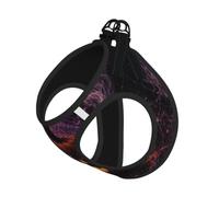 YzgWjBhd Cosmic Web Pumpkin Small Pet Leash Vest For Walks | Printed Pet Walking Vest For Garden Paths, Park Trips, Travel Days, Light Hiking, And Small Pet Outfit Styling
