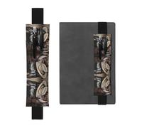 YzgWjBhd Cowboy Black Hat Western Boots Print Leather Bookmark, Adjustable Pencil Sleeve Case Pouch, Elastic Band Pen Pouch for Journals, Notebooks, Planners, Hold 2-3 Pens, Fits 20cm to 25cm