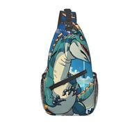 YzgWjBhd Cute Dinosaur Sling Bag for Men Women | Crossbody Fanny Pack with Zipper Pockets | Funny Backpack Chest Bag