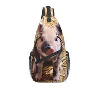 YzgWjBhd Cute Pig Sling Bag for Men Women | Crossbody Fanny Pack with Zipper Pockets | Funny Backpack Chest Bag
