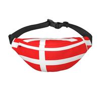 YzgWjBhd Denmark Danish Flag Print Large Crossbody Fanny Pack, Cute Waterproof Waist Pack Belt Bag for Men, Women, Stylish Running Accessory