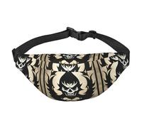 YzgWjBhd Devil Satan Print Large Crossbody Fanny Pack, Cute Waterproof Waist Pack Belt Bag for Men, Women, Stylish Running Accessory