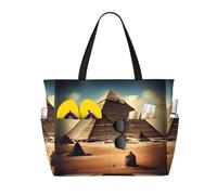 YzgWjBhd Dreaming of the Pyramids of Khufu Beach Tote with Stylish Print | Print Pool Bag for Water Adventures | Carry-On Bag