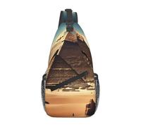YzgWjBhd Dreaming of the Pyramids of Khufu Sling Bag for Men Women | Crossbody Fanny Pack with Zipper Pockets | Funny Backpack Chest Bag