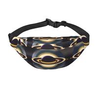 Yzgwjbhd Egyptian Pharaonic Frescoes Print Large Crossbody Fanny Pack, Cute Waterproof Waist Pack Belt Bag For Men, Women, Stylish Running Accessory, Beautiful Saturn, One Size