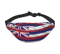 YzgWjBhd Flag of Hawaii American Print Large Crossbody Fanny Pack, Cute Waterproof Waist Pack Belt Bag for Men, Women, Stylish Running Accessory