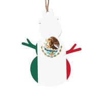 YzgWjBhd Flag of Mexico Printed Wooden Christmas Ornaments, Funny Xmas Tree Hanging for Xmas Holiday Party Home Decor