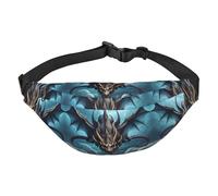 YzgWjBhd Flying Dragon Print Large Crossbody Fanny Pack, Cute Waterproof Waist Pack Belt Bag for Men, Women, Stylish Running Accessory