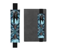 YzgWjBhd Flying Dragon Print Leather Bookmark, Adjustable Pencil Sleeve Case Pouch, Elastic Band Pen Pouch for Journals, Notebooks, Planners, Hold 2-3 Pens, Fits 20cm to 25cm