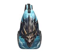 YzgWjBhd Flying Dragon Sling Bag for Men Women | Crossbody Fanny Pack with Zipper Pockets | Funny Backpack Chest Bag