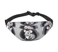 Yzgwjbhd Flying Seagulls Print Large Crossbody Fanny Pack, Cute Waterproof Waist Pack Belt Bag For Men, Women, Stylish Running Accessory, Mouse In The Hole, One Size