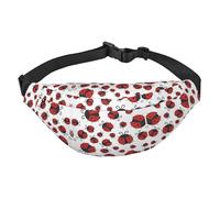 YzgWjBhd Funny Ladybug Print Large Crossbody Fanny Pack, Cute Waterproof Waist Pack Belt Bag for Men, Women, Stylish Running Accessory