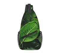 YzgWjBhd Green Leaf Nature Sling Bag for Men Women | Crossbody Fanny Pack with Zipper Pockets | Funny Backpack Chest Bag