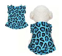 YzgWjBhd Green Leopard Ruffle Dog Dress for Small Pets