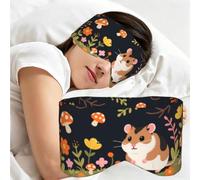 YzgWjBhd Guinea Pig Mushroom Printed Travel Sleep Mask | Soft Eye Mask For Flights, Train Trips, Home Rest, Office Naps, Shift Breaks, And Quiet Relaxation