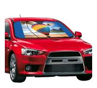 YzgWjBhd Hawaii Hot Air Balloon Windshield Sun Shade, Reflective Bubble Aluminum Car Visor, Universal Fit Car Accessories for Front Window