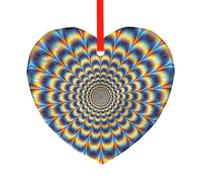 YzgWjBhd Heart Shaped Glass Decoration for Christmas Trees | Spiral Hanging Keepsake For Festive Trees, Family Celebrations, Seasonal Displays, And Thoughtful Presents