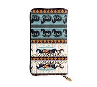 YzgWjBhd Horse Stripes Pattern Womens Wallet, Large Credit Card Clutch Wallets for Women, Cute Multi Pocket Long Purse