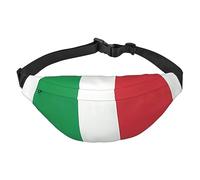 YzgWjBhd Italy Flag Print Large Crossbody Fanny Pack, Cute Waterproof Waist Pack Belt Bag for Men, Women, Stylish Running Accessory