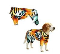 YzgWjBhd Little fat tiger head Printed Pet Onesie | Stretch Pet Outfit For Daily Walks, Home Lounging, Photos, Weekend Trips, And Holiday Gatherings