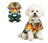 YzgWjBhd Little fat tiger head Printed Pet Shirt | Pet Hawaiian Shirt For Garden Visits, Travel Photos, Weekend Walks, Home Relaxing, And Parties