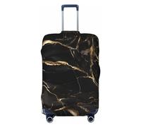 YzgWjBhd Luggage Suitcase Cover Protector, Printed Black Gold Marble Luggage Covers for Suitcase, Baggage Covers Fits 45-81CM Luggage