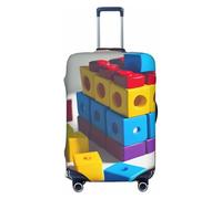 YzgWjBhd Luggage Suitcase Cover Protector, Printed Colorful Building Blocks Luggage Covers for Suitcase, Baggage Covers Fits 45-81CM Luggage
