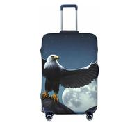 YzgWjBhd Luggage Suitcase Cover Protector, Printed Eagle under the stars Luggage Covers for Suitcase, Baggage Covers Fits 18-32 Inch Luggage, Black, L