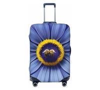 YzgWjBhd Luggage Suitcase Cover Protector, Printed Flower heart bee Luggage Covers for Suitcase, Baggage Covers Fits 18-32 Inch Luggage, Black, L