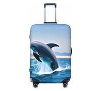 YzgWjBhd Luggage Suitcase Cover Protector, Printed Jumping up dolphins Luggage Covers for Suitcase, Baggage Covers Fits 45-81CM Luggage