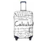 YzgWjBhd Luggage Suitcase Cover Protector, Printed Math Geometry Geek Calculus Luggage Covers for Suitcase, Baggage Covers Fits 18-32 Inch Luggage, Black, XL