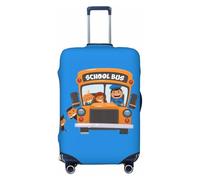 YzgWjBhd Luggage Suitcase Cover Protector, Printed School Bus Luggage Covers for Suitcase, Baggage Covers Fits 18-32 Inch Luggage, Black, L