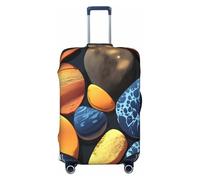 YzgWjBhd Luggage Suitcase Cover Protector, Printed Yellow pebbles Luggage Covers for Suitcase, Baggage Covers Fits 18-32 Inch Luggage, Black, M
