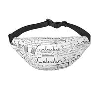 YzgWjBhd Math Geometry Geek Calculus Print Large Crossbody Fanny Pack, Cute Waterproof Waist Pack Belt Bag for Men, Women, Stylish Running Accessory