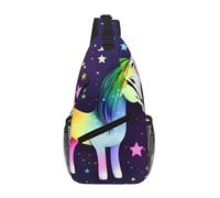 YzgWjBhd Men's Sling Bag, Waterproof Printed One-Horse Star Chest Shoulder Bag for Work and Daily Use, Crossbody Backpack for Travel