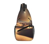 YzgWjBhd Men's Sling Bag, Waterproof Printed Sahara Desert Chest Shoulder Bag for Work and Daily Use, Crossbody Backpack for Travel