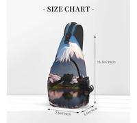 YzgWjBhd Mountain Fuji in early spring Sling Bag for Men Women | Crossbody Fanny Pack with Zipper Pockets | Funny Backpack Chest Bag