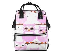 YzgWjBhd Multi Pocket Travel Backpack with Adjustable Straps | Cute owl Printed Organiser Rucksack For Weekends, Shopping, Commuting, City Trips, Restaurants, And Everyday Carry