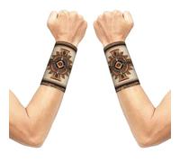 YzgWjBhd Native American Printed Wrist Sleeve Pair