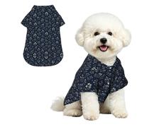 YzgWjBhd Navy Botanica Printed Pet Shirt