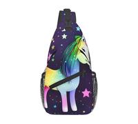 YzgWjBhd One-Horse Star Sling Bag for Men Women | Crossbody Fanny Pack with Zipper Pockets | Funny Backpack Chest Bag